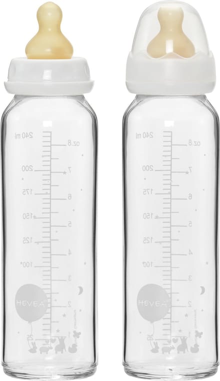 Standard Neck Baby Glass Bottles Two-Pack 240ml/8oz