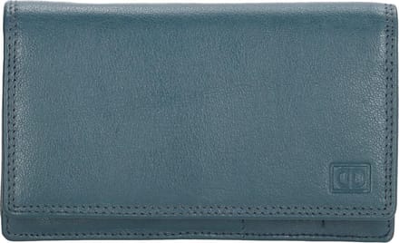 Double-D Overslagportemonnee - Dames - Leer - Blauw