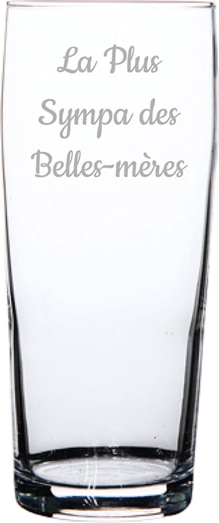 Bierfluitje gegraveerd - 19cl - La Plus Sympa des Belles-mères