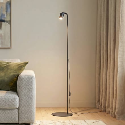 TK Lighting Vloerlamp Nex, zwart, metaal, hoogte 140 cm, GU10