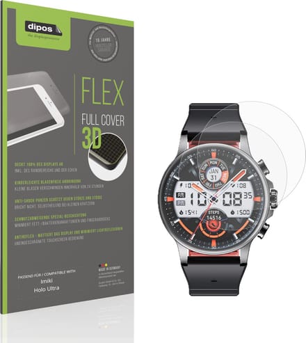 dipos FLEX – 2x Matte Screenprotector geschikt voor Imiki Holo Ultra | Volledige Schermbescherming | Case-Friendly