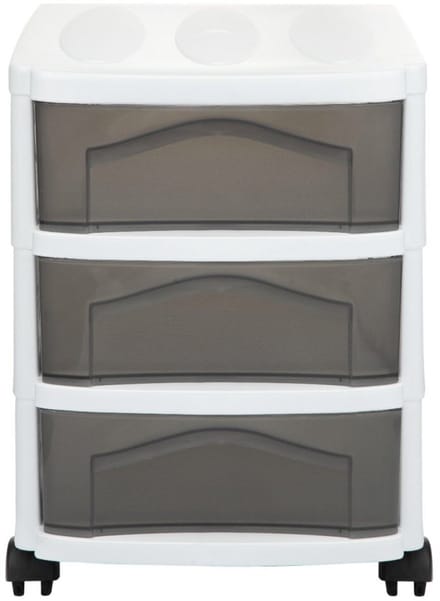 Bama Big Hobby Ladesysteem met 3 Laden 30x30x40 cm Wit/Grijs