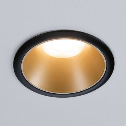 Inbouwlamp Cole rond 88 mm GU10 max. 10W 230V dimbaar Zwart, Goud mat