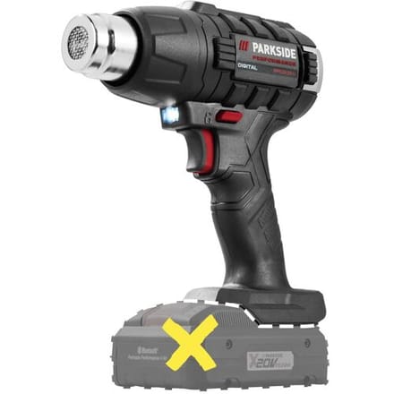 PARKSIDE PERFORMANCE Accu-heteluchtpistool 20 V, met accu 2 Ah en lader 2,4 A