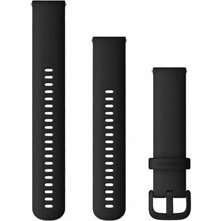 Garmin Quick Release Siliconen Horlogebandje - 20mm Polsbandje - Wearablebandje - Zwart met Zwarte Gesp