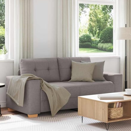 vidaXL - Loveseat - Bank - Taupe - 180x77x82 - cm - Stof