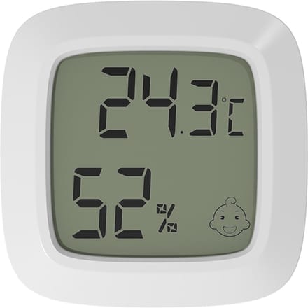 Indoor Hygrometer Thermometer Nauwkeurige Mini-vochtigheidsmonitor Bureaumuur Magnetisch Eenvoudig te installeren wit