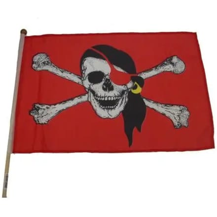 Vlag op stok Icare Distribution Pirate 45x30 cm (x12)
