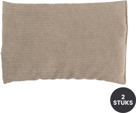 Tiseco - Kussen met lavendel- en tarwevulling - 2 stuks - Warmte- en Koudecompress, grijs