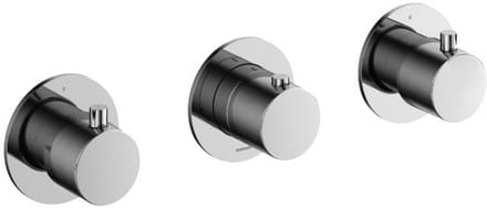 Hotbath Cobber - Afbouwdeel voor Inbouw Douchethermostaat - 2 Stopkranen - Chroom - V01
