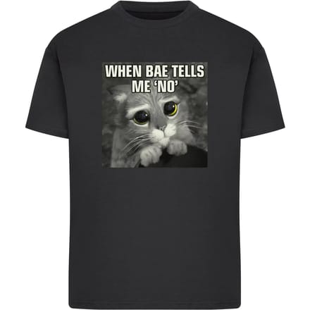 T-shirt dames Merchcode Shrek When Bae tells me no
