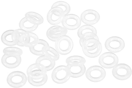 sourcing map 30 stuks siliconen O-ring VMQ afdichtring 8 mm AD 4 mm ID 2 mm breedte wit