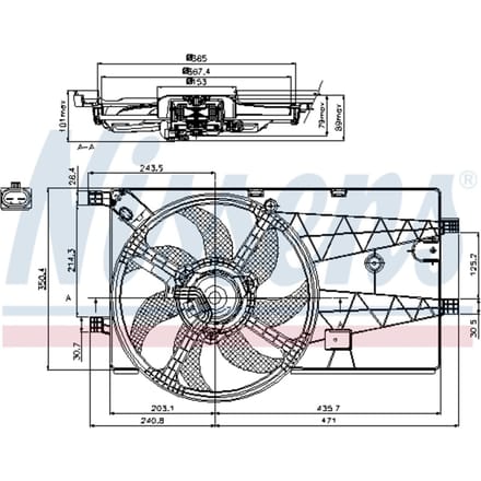 Koelventilatorwiel, motorkoeling NISSENS 85693