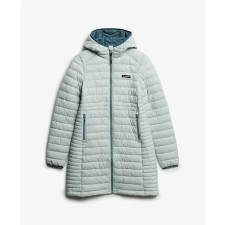 Superdry - Fuji Lite Middellange Gewatteerde Capuchonjas - Dames - Gewatteerde jassen