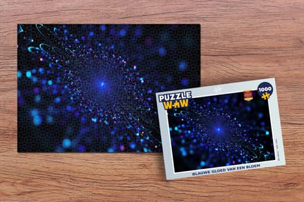 Puzzel Blauwe gloed van een bloem - Legpuzzel - Puzzel 1000 stukjes volwassenen