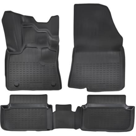 Tapis de sol - Norm-Liner - Logan 3 - Caoutchouc TPE - Antidérapant - 4 pièces - Noir