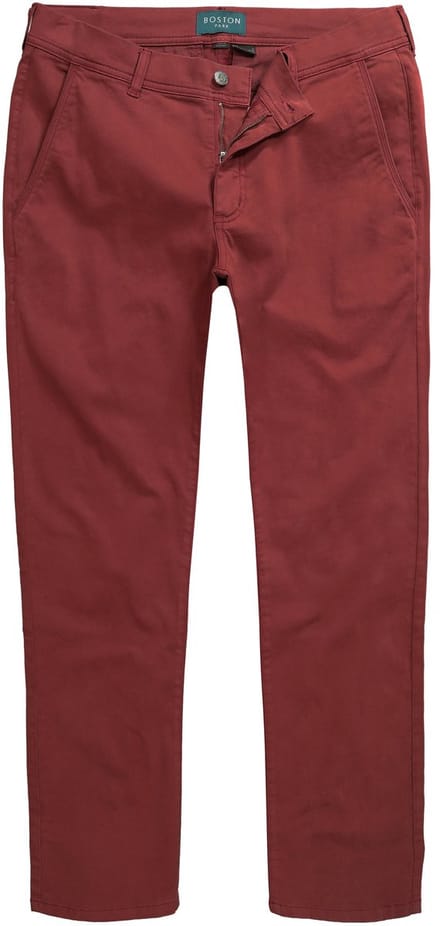Boston Park - Heren - Chinobroek FLEXLASTIC® Buik-Fit Regular Fit - Koperbruin - Maat 64