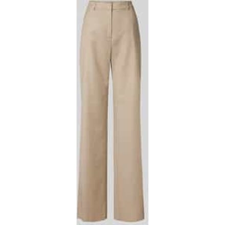 Straight fit stoffen broek van scheerwolmix