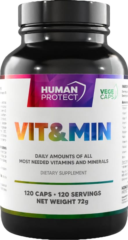 Human Protect - Vit&Min - 120 caps - 120 doseringen - Multivitaminen - Vitamine