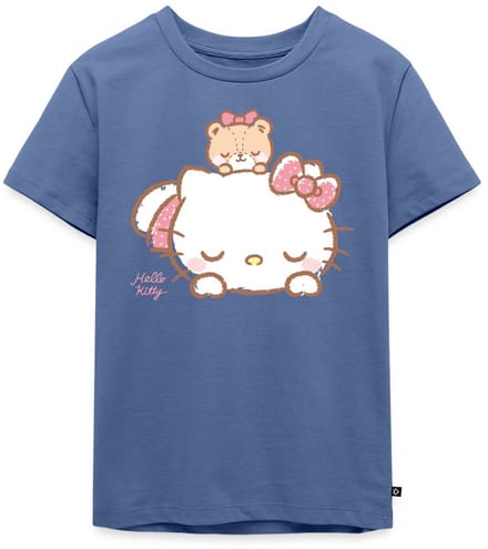 Hello Kitty Met Teddy Op Haar Rug Premium T Shirt Kinderen