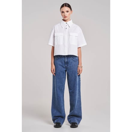 BENU Witte Dames Blouse met Kraag