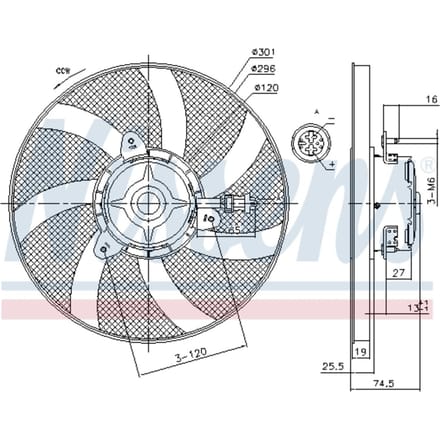 Koelventilatorwiel, motorkoeling NISSENS 85800