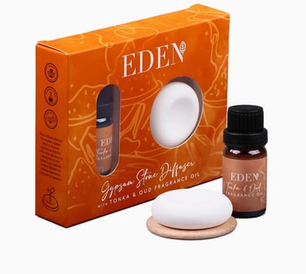 Gips geursteen met geurolie - Tonka & Oud - 10ml