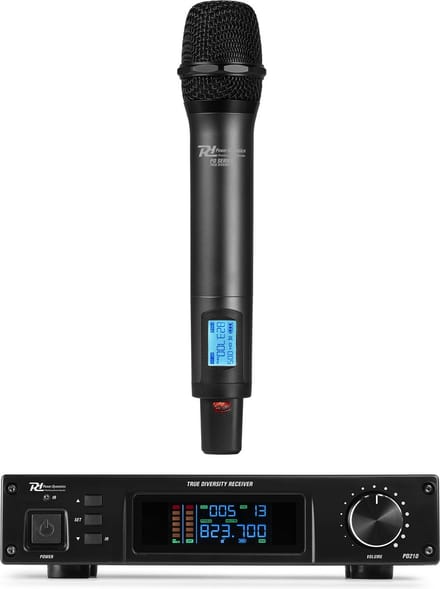 Power Dynamics PD210 UHF microfoonsysteem met draadloze handmicrofoon - 160 kanalen - Met koffer