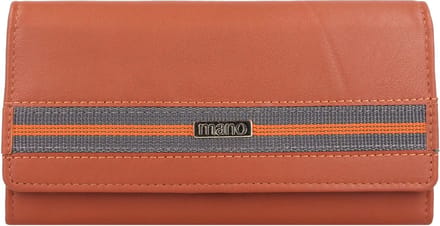 mano Don Leonardo Portemonnee RFID Leer 18 cm - Dames - Horizontaal - cognac