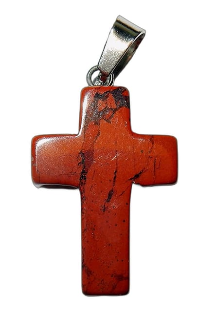 Kruis Hanger Jaspis Rood