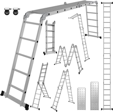 Vouwladder - Telescopische Ladder - Aluminium trap - stevige trap