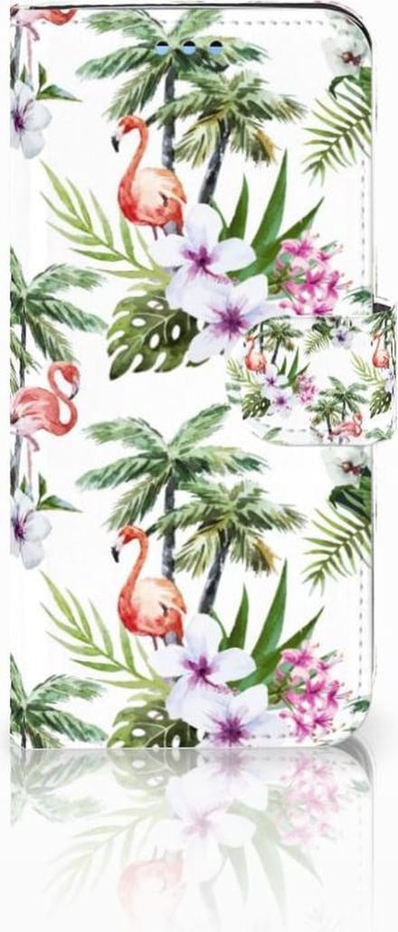 Samsung Galaxy S9 Telefoonhoesje met Pasjes Flamingo Palms