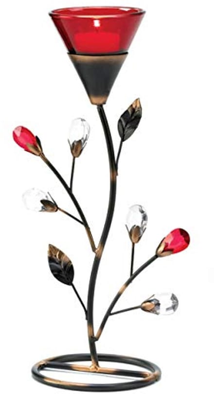 Multicolor Tealight Holder - Ruby Blossom Design