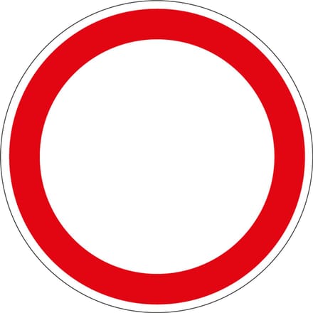 Geslotenverklaring sticker, C1 150 mm