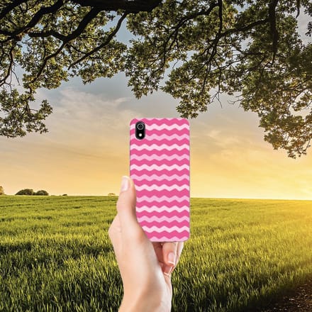 Xiaomi Redmi 7A TPU bumper Waves Pink