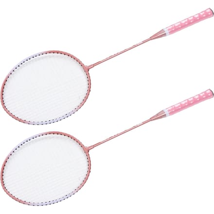 Badmintonrackets Roze Professioneel Apart IJzerlegering Badmintonrackets voor Beginners Studententraining white