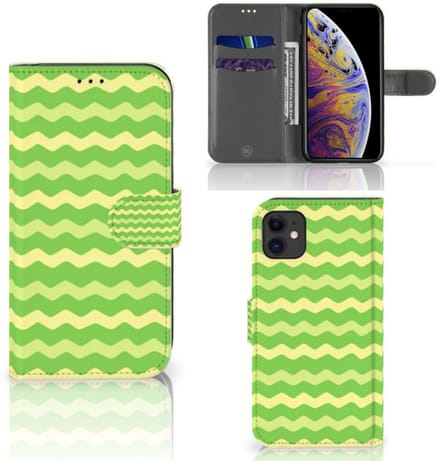 Apple iPhone 11 Telefoon Hoesje Waves Green
