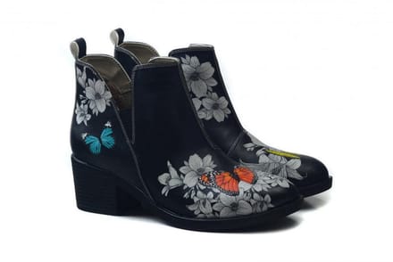 Goby Butterfly Garden Chelsea Boots Dames – Vegan Leer – Maat 37