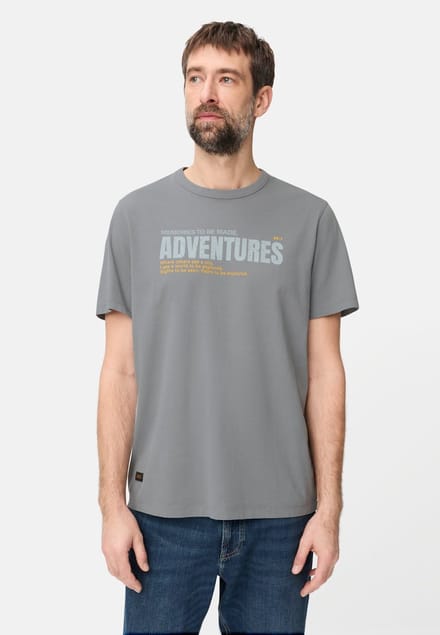 camel active T-Shirt met print op de rug - Maat - Stormblauwmenswear-M