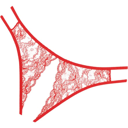 Adore Sweet Honey slip met open kruis - Rood