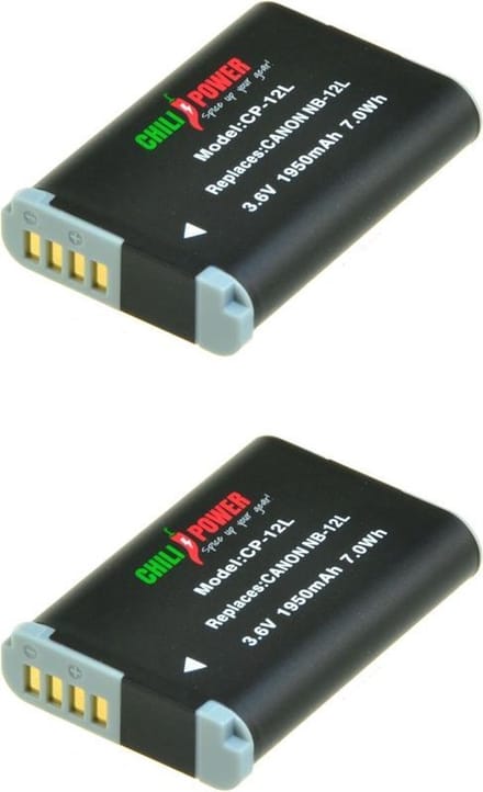 ChiliPower NB-12L accu voor Canon - 1950mAh - 2-Pack