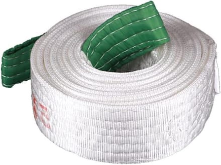 Hijsband Plat - Slepen Trekken - Goederen Verplaatsen - Sterk Polyester Weefsel - 8 Ton Capaciteit - Wit