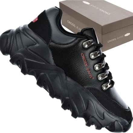 Dames Cross Jeans KK2R4073C Platform Zwarte Stijlvolle Schoenen black