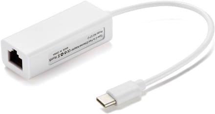 USB-C naar Ethernet Adapter 100 Mbps Netwerk LAN voor Type C Apparaten
