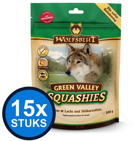 15x Wolfsblut - Squashies Green Valley - Hondenvoer Droogvoer - 300 g