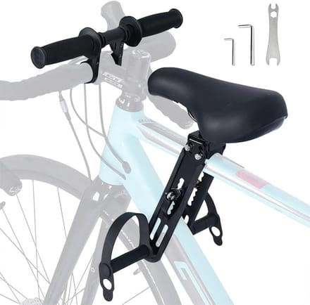 Fiets Kinderzitje - Frame Seat - Actief Rijden - Universeel Ontwerp - 32.5 x 16.5 cm - Zwart