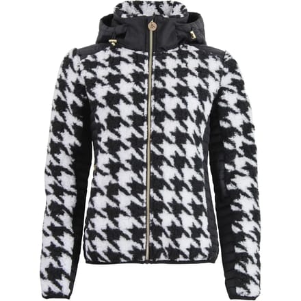 Dames hoodie met rits van twee materialen met borstbadge Peak Mountain