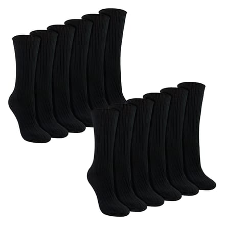 Dames 12-pack 100% Katoenen Zachte Ademende Sokken