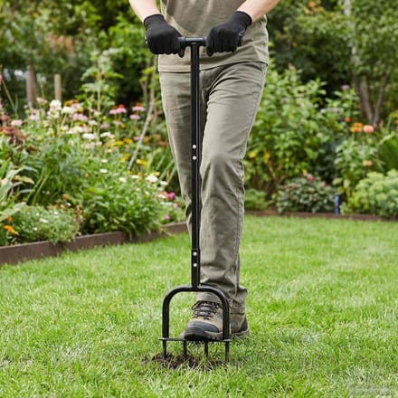vidaXL - Gazon - Aerator - Tool - Zwart - 95 - x - 27 - cm - Kunststof