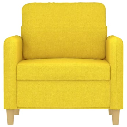 vidaXL - Fauteuil - 60 - cm - stof - lichtgeel